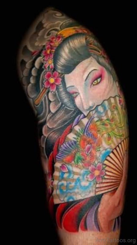 Nice Looking Geisha Tatto