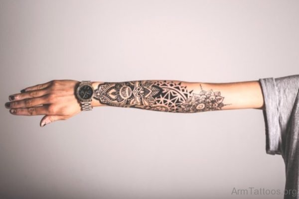 Nice Looking Mandala Tattoo For Arm