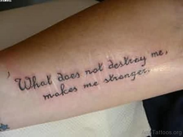 Nice Looking Wording Tattoo