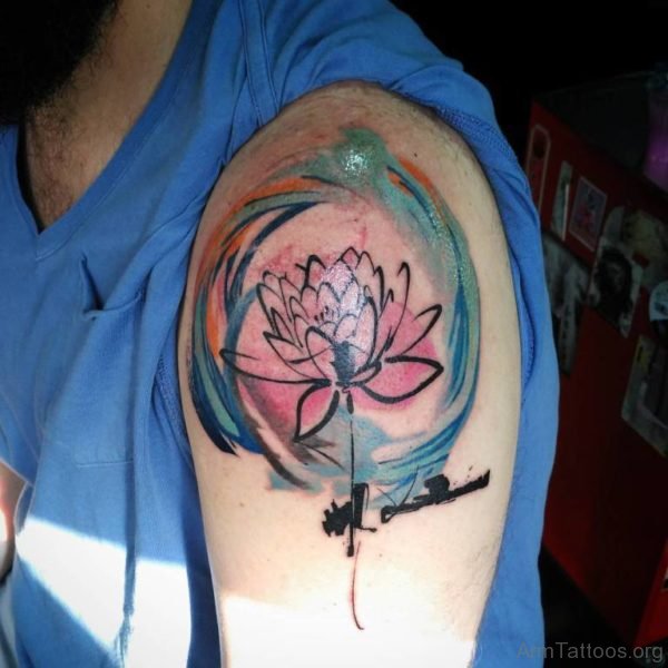 Nice Lotus Flower Tattoo