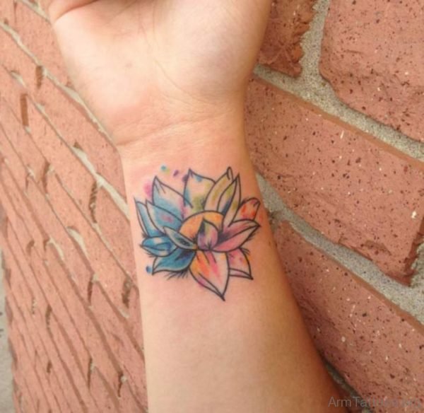 Nice Lotus Flower Tattoo 