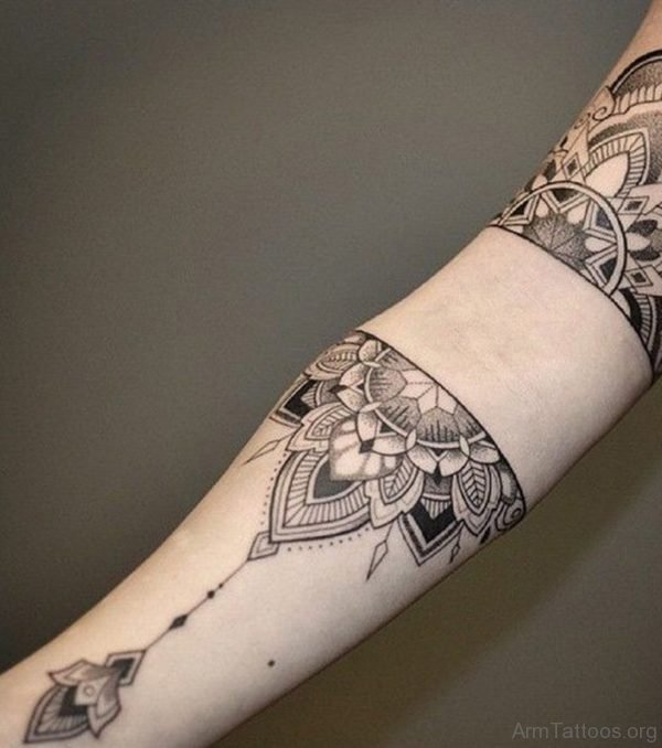 Nice Mandala Tattoo Design On Arm 