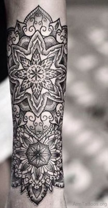 Nice Mandala Tattoo On Arm