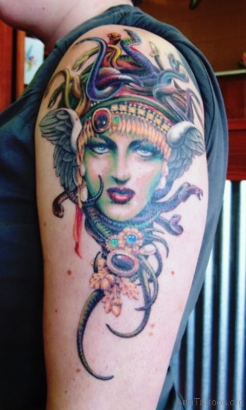 Nice Medusa Head Tattoo 