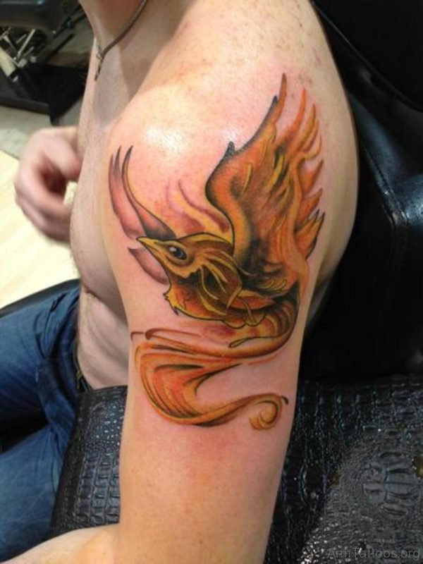 Nice Phoenix Tattoo On Arm