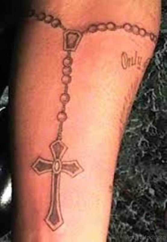 Nice Rosary Tattoo Design