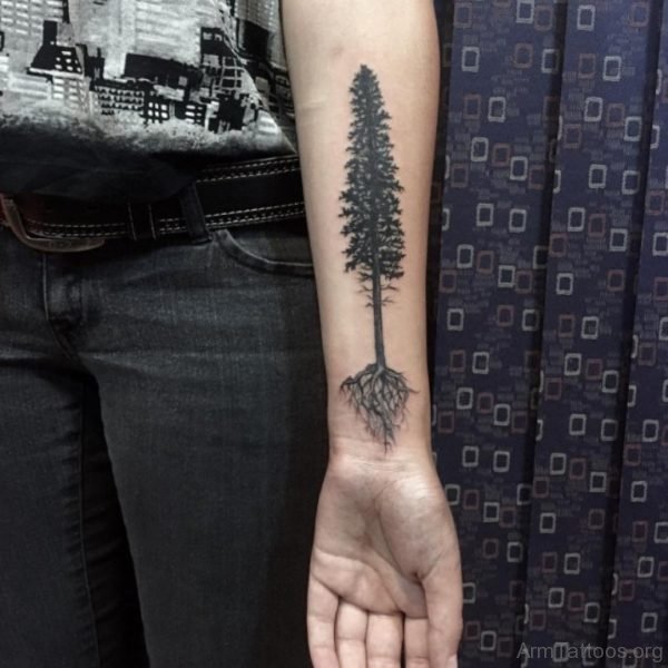 Nice Tree Tattoo On Arm