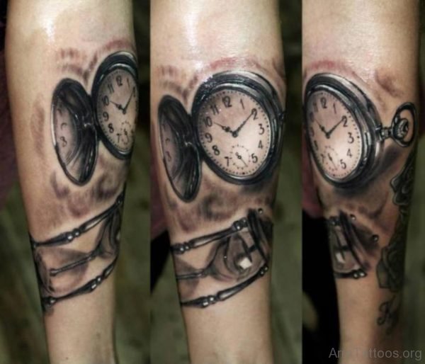 Old Grandfather Clock Tattoo
