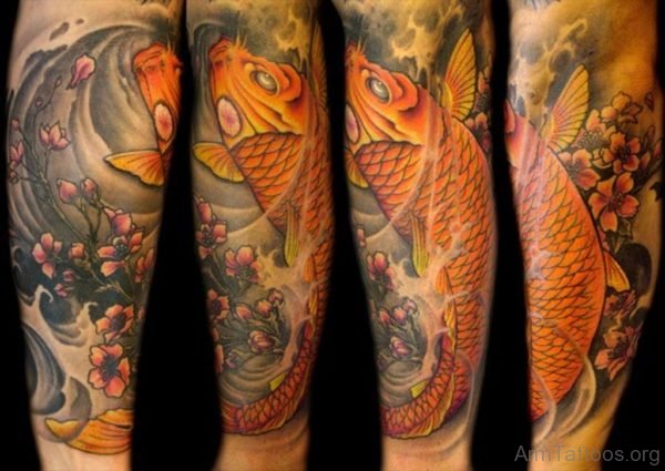 Orange Fish Tattoo