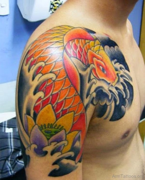 Orange Fish Tattoo 