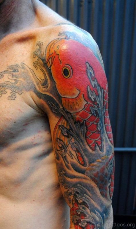 Orange Fish Tattoo