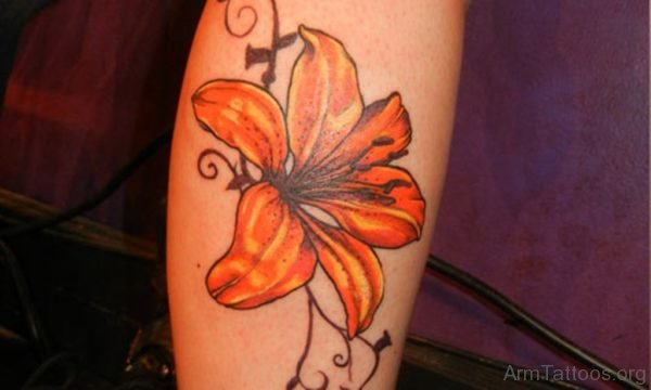 Orange Lily Tattoo