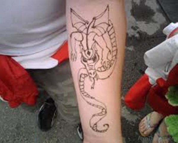 Outline Dragon Tattoo Design