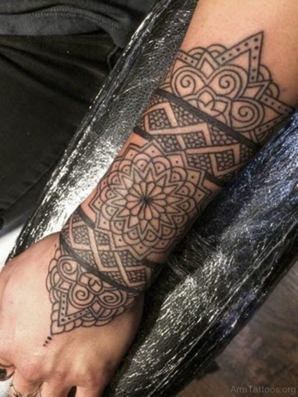 Outline Mandala Tattoo 