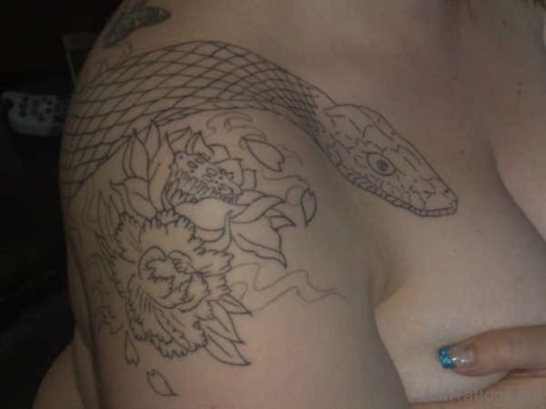 Outline Snake Tattoo