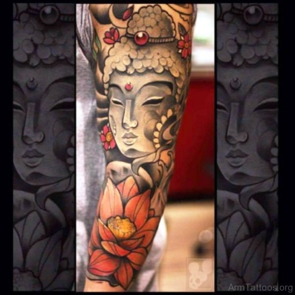 Perfect Buddha Tattoo Full Sleeve 