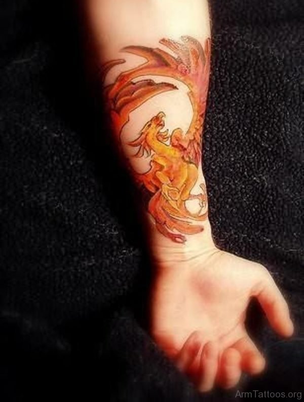 Phoenix Tattoo On Wrist