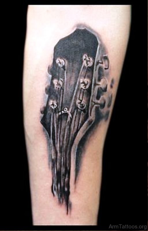 Picture Of Guitar Tattoo On For Arm uitar Tattoo On Forearm gtr159