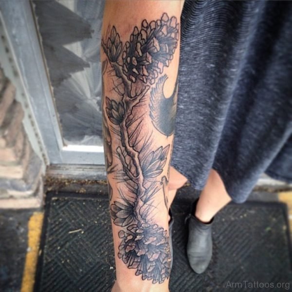 Pine Tree Tattoo On Arm