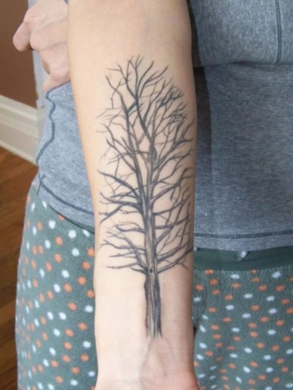 Pine Tree Tattoo On Arm Image