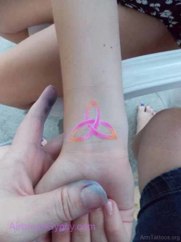 Pink Celtic knot Tattoo 