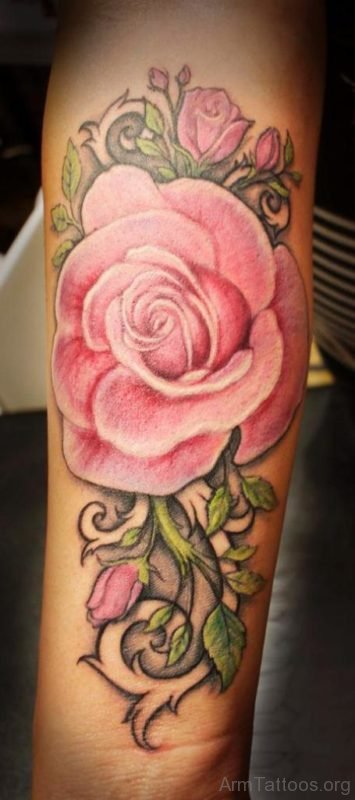 Pink Rose Tattoo