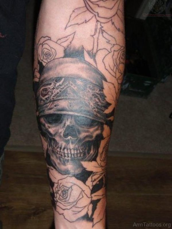 Pirate Skull Tattoo On Arm