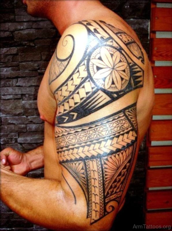 Polynesian Maori Tattoo Design On Arm 