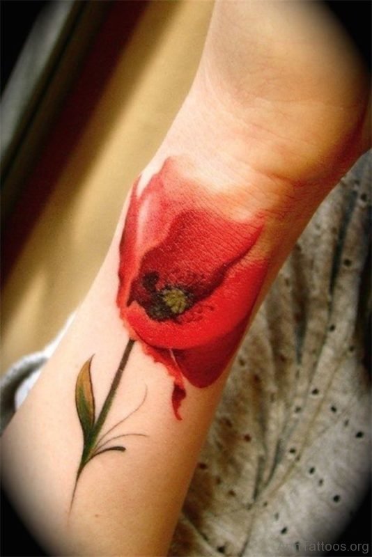 Poppy Tattoo On Arm