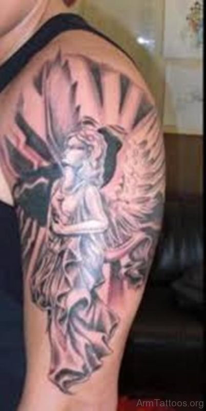 Popular Guardian Angel Tattoo
