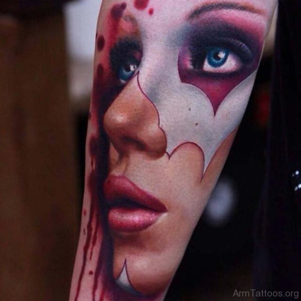Portrait Tatto GPortrait Tattoo On  Girl Arm irl Arm ST1314 1