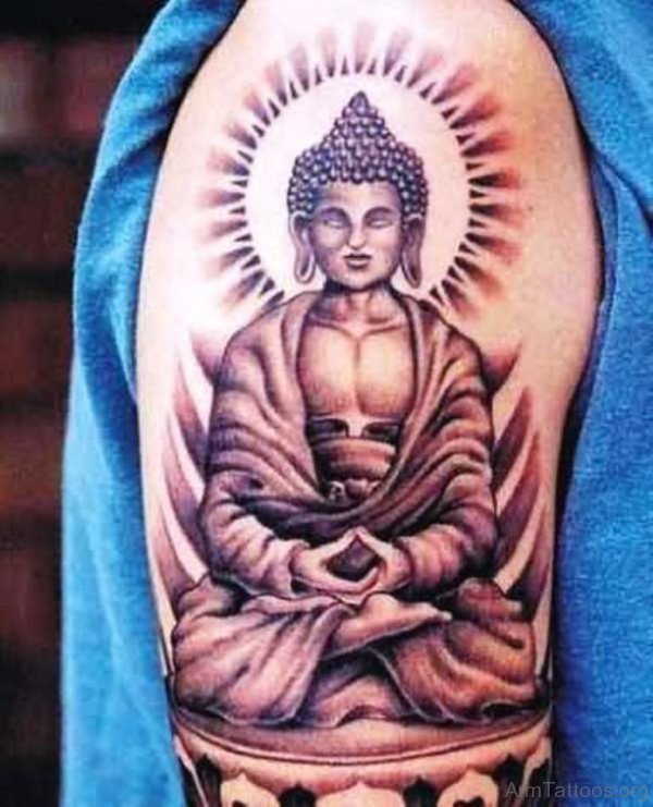 Praying Buddha Tattoo Design 