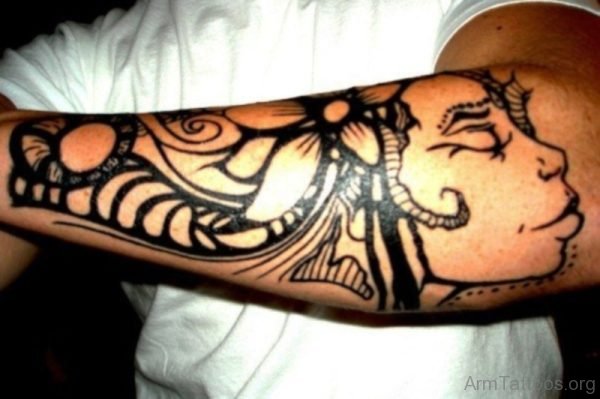 Pretty Black Tattoo Design 