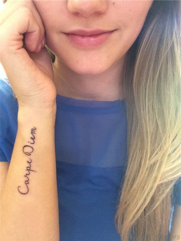 Pretty Carpe Diem Tattoo