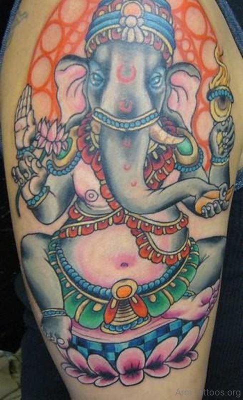 Pretty Ganesha Tattoo