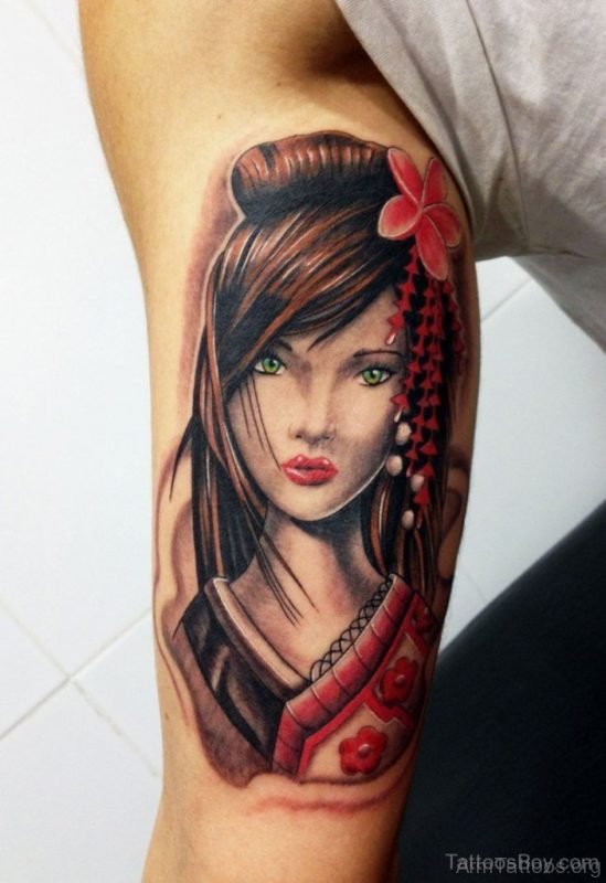 Pretty Geisha Tattoo 