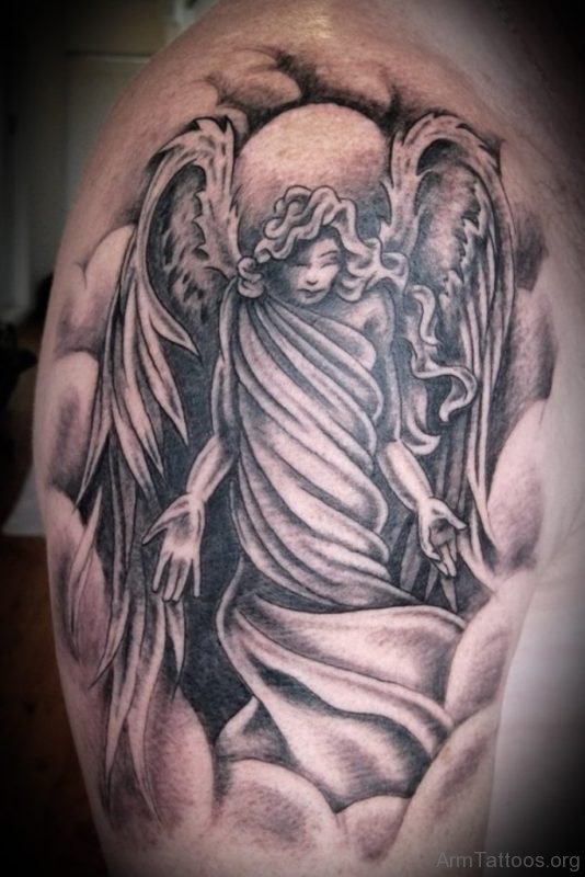 Pretty Guardian Angel Tattoo