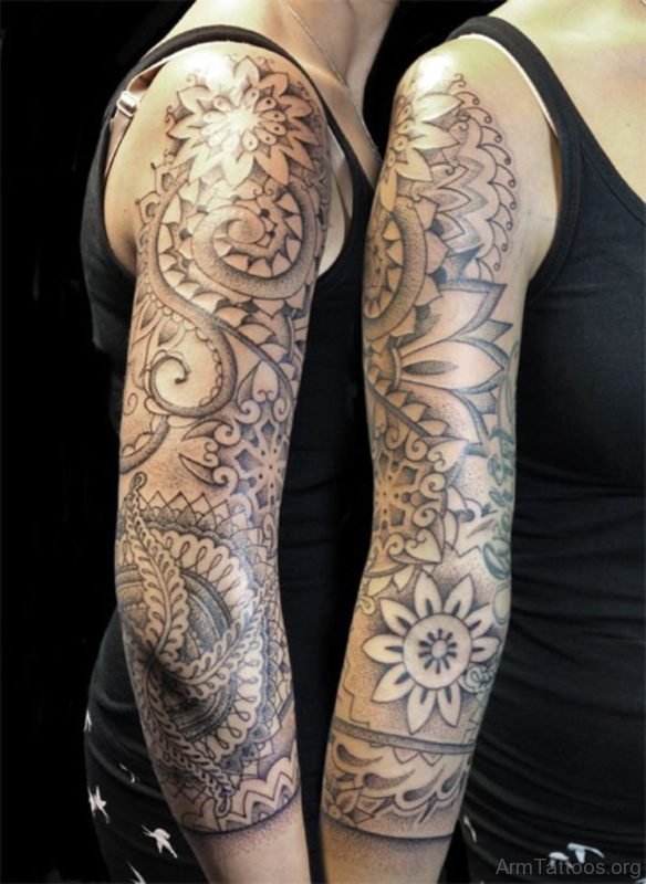 Pretty Mandala Tattoo On Arm 