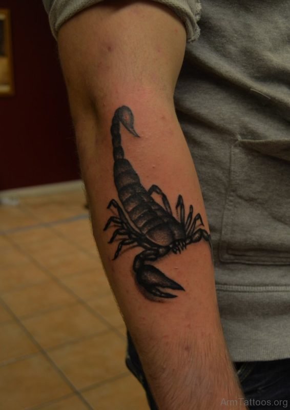 Pretty Scorpion Tattoo On Hand
