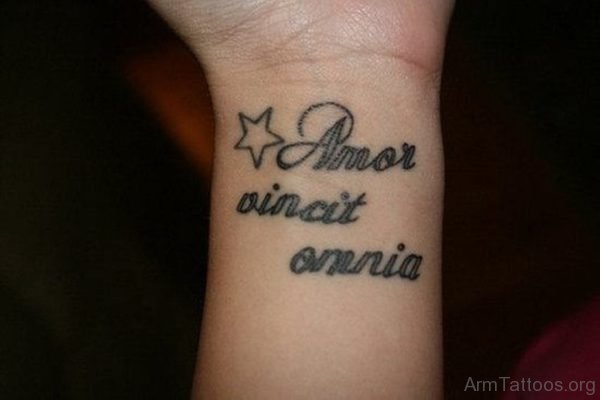 Pretty Wording Tattoo On Wrist