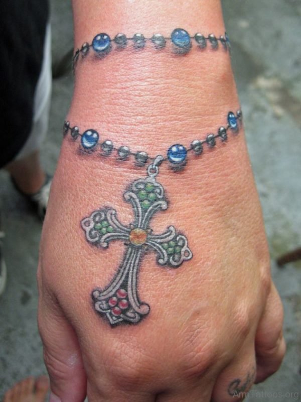 Pretty Rosary Tattoo