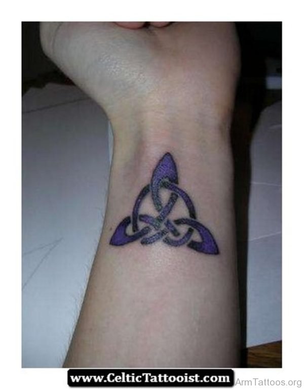 Purple edges Celtic knot Tattoo 