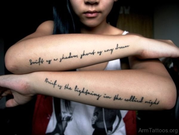 Quotes Tattoo On Arm 