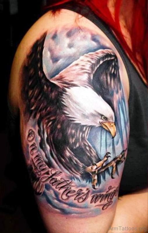 Realistic Colorful Eagle Tattoo Design