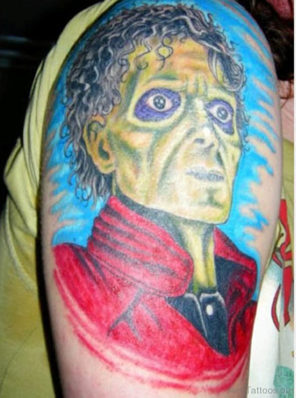 Realistic Zombie Man Tattoo 