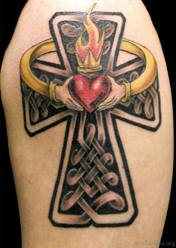Red Heart And Celtic Tattoo