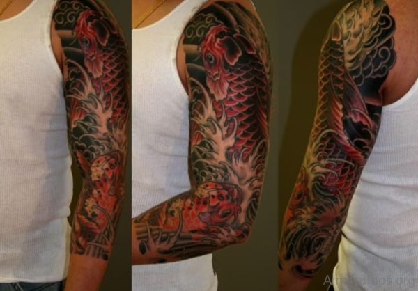 Red Ink Fish Tattoo