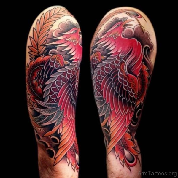 Red Ink Phoenix Tattoo