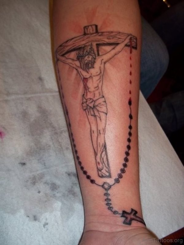 Religious Jesus Tattoo On Arm
