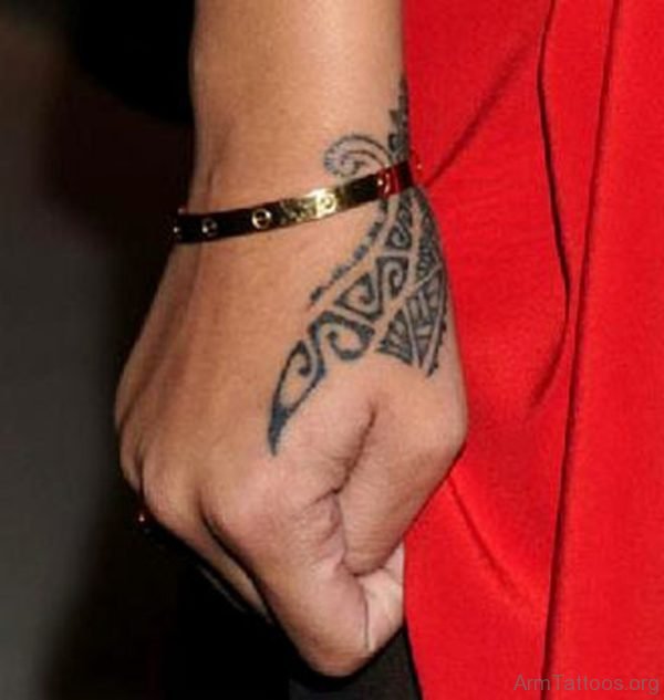 Rihanna Tribal Tattoo